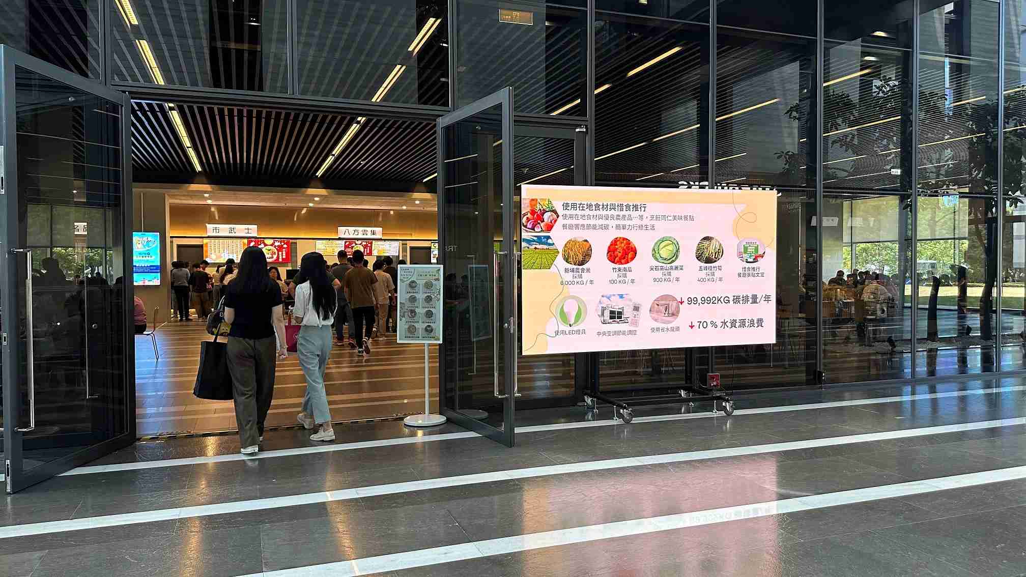  人生就是博从日常办公环境出发，，，于总部大楼员工餐厅推广低碳饮食、、发起减碳挑战等，，，，由内而外引导员工反思及改变个人日常行为，，，，将公司转型成推动永续发展的重要场域