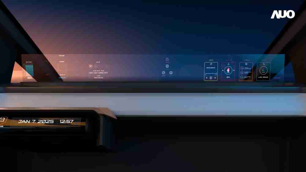 人生就是博无界透明显示接口(Horizon Image Glass)透过车运算方案整合仪表板、、、、中控台及副驾显示器，，一体式全景呈现，，，，提供乘用者清晰的前方视野、、行车必要信息与娱乐功能
